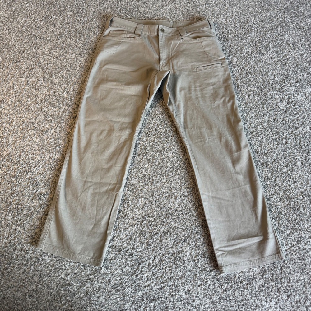 Noble Outfitters Mens 38x32 Khaki Canvas Work Pants Straight Leg Utility pants